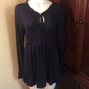 🆕 Bellino USA Dark Blue Long Sleeve Midi Dress-Sm